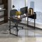 Costway Modern Computer Desk 47'' Study Writing Table w/ Storage Bag Coffee Black/Brown/Coffee